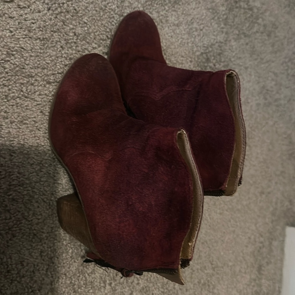 BP Red Suede Booties